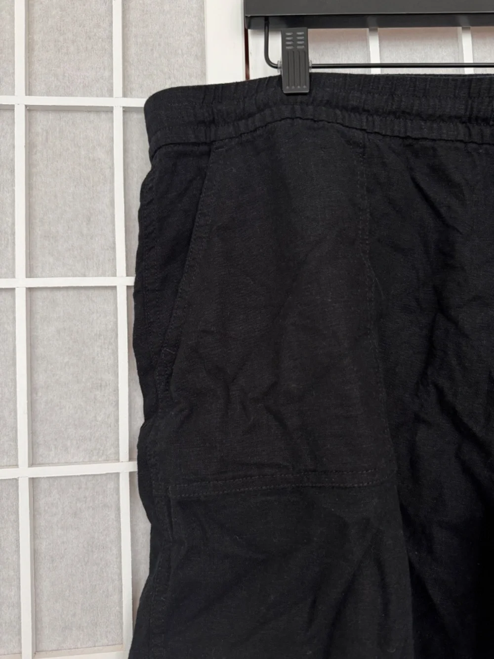 J. Crew Black Linen Blend Short Size XL